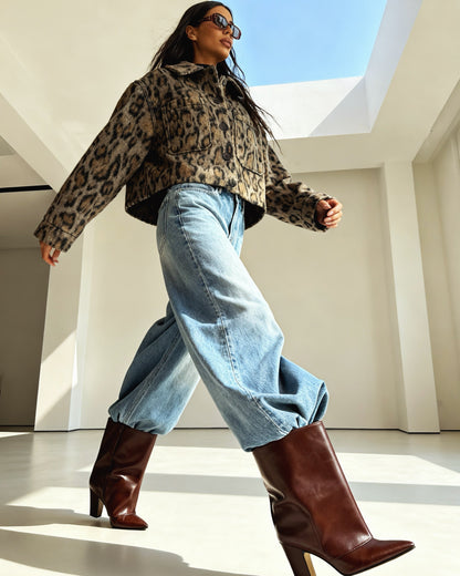 Leopard Statement Short Coat