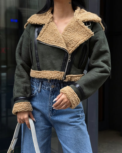 Shearling Biker Jacket