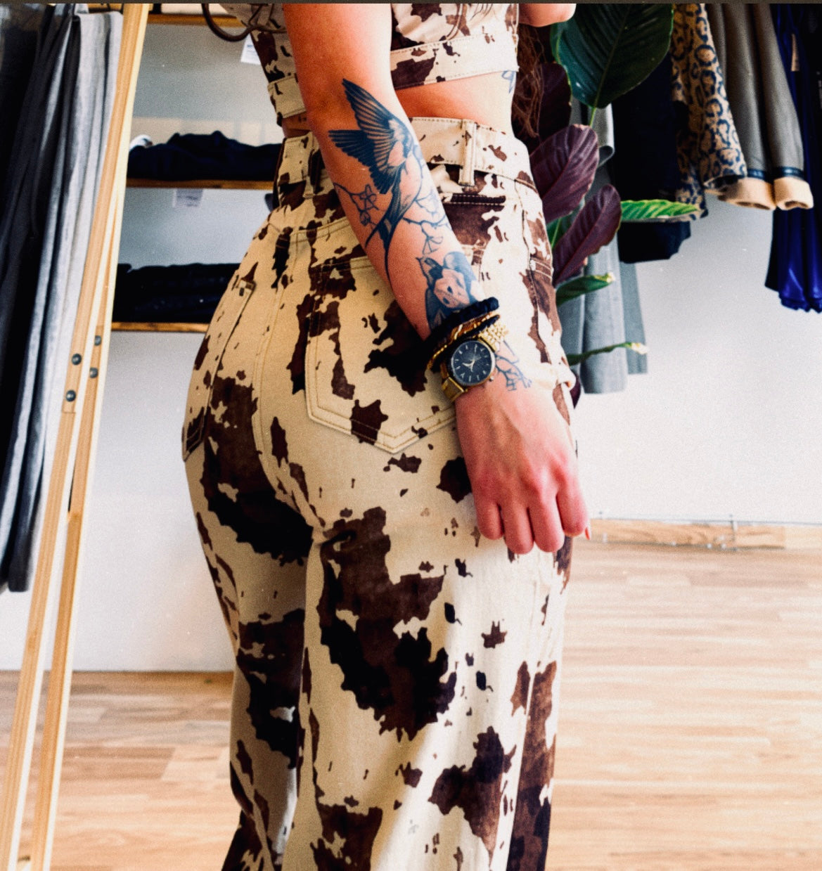 Cow Wide leg jean