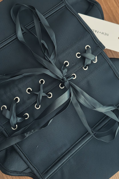 Black Lace-up Corset